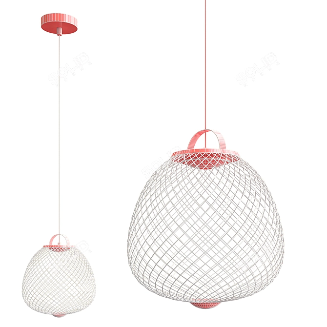 Elegant Pendant Light: Lampatron GARDE 3D model image 3