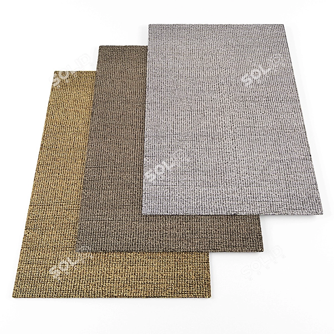 Elegant Windsor Carpet Set 3D model image 1