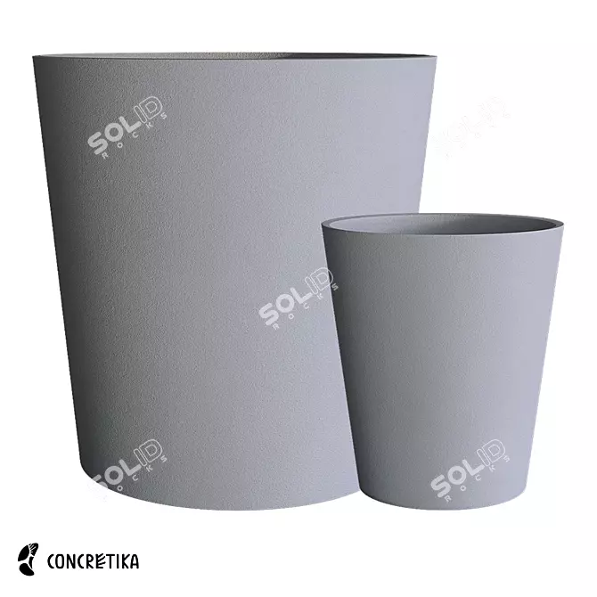 Concretika Crater XL Classic Planters 3D model image 1