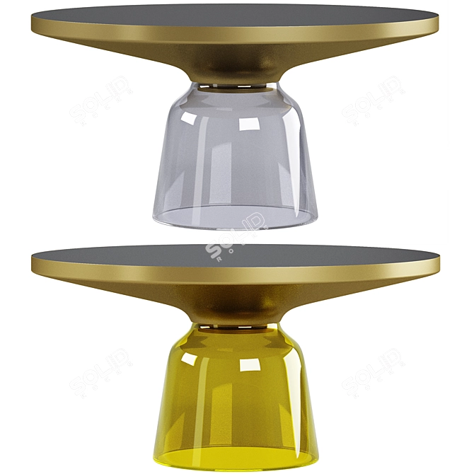 Elegant Vaso Glass Coffee Table 3D model image 4