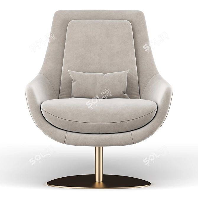 Modern Elba Armchair: Sleek Design, Maximum Comfort 3D model image 3