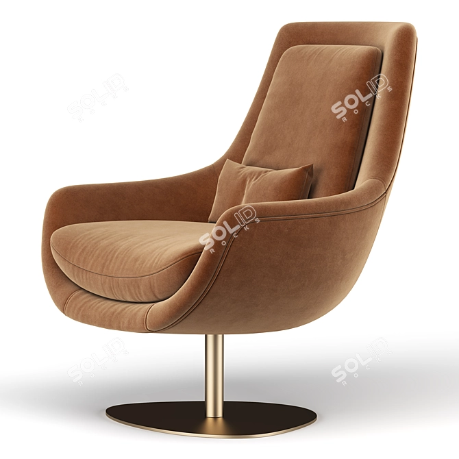 Modern Elba Armchair: Sleek Design, Maximum Comfort 3D model image 4