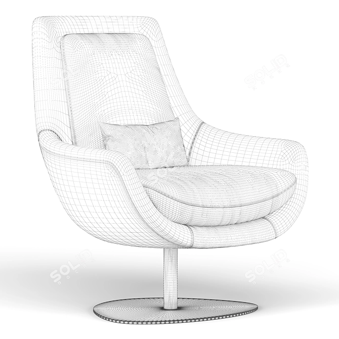 Modern Elba Armchair: Sleek Design, Maximum Comfort 3D model image 5