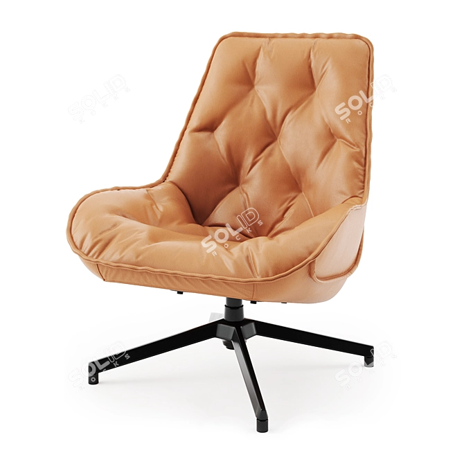 Elegant Armchair with UV Mapping 3D model image 1