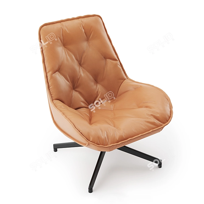 Elegant Armchair with UV Mapping 3D model image 4