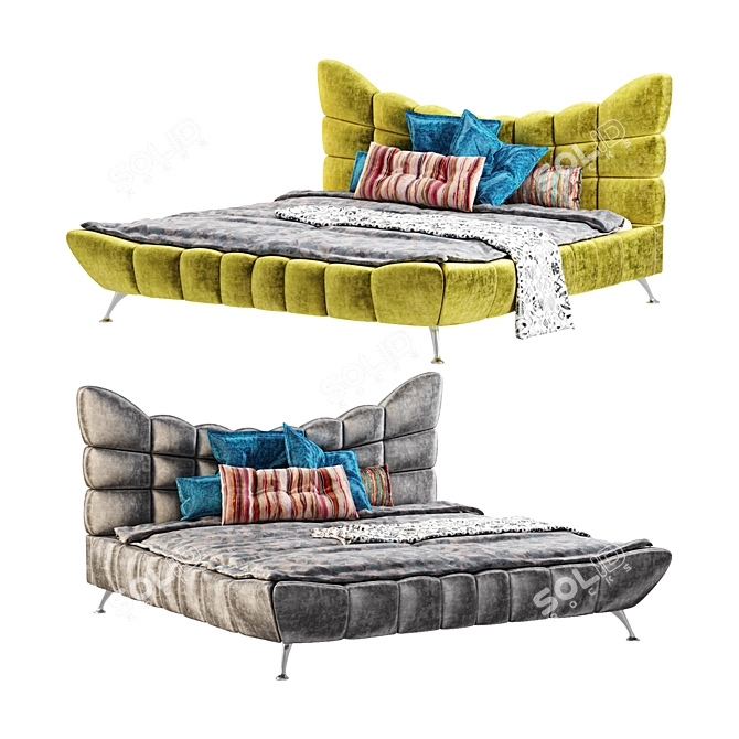 Cloud 7 Bed: Futuristic Comfort 3D model image 8