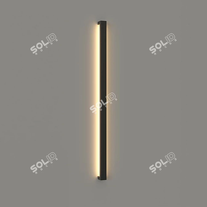 Sleek LED Wall Lamp 3D model image 1