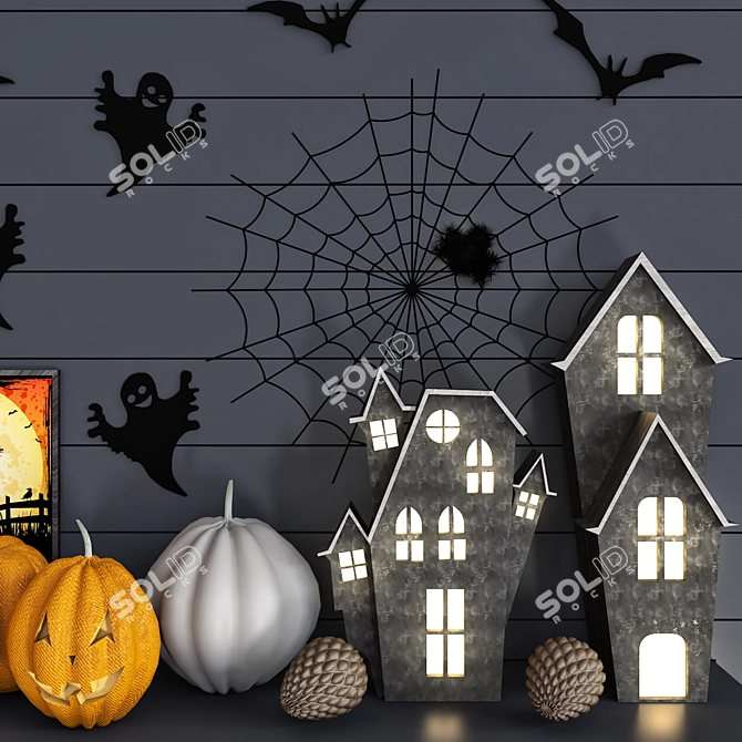 Spooky Halloween Decor Set 3D model image 3