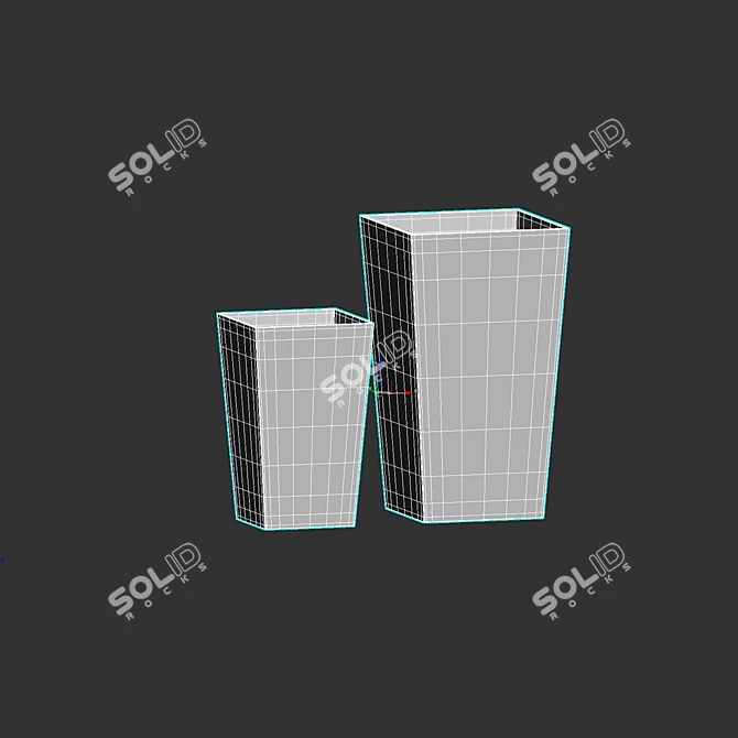 CONCRETIKA CONIC Color: Stylish and Versatile Plant Pots 3D model image 3