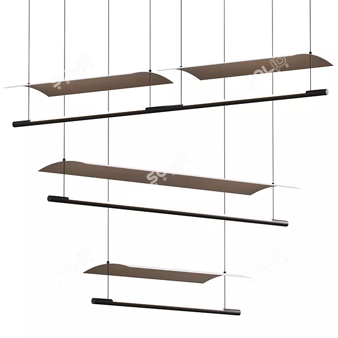 Affordable Hanging Lamps: LÁMINA Alternative 3D model image 1