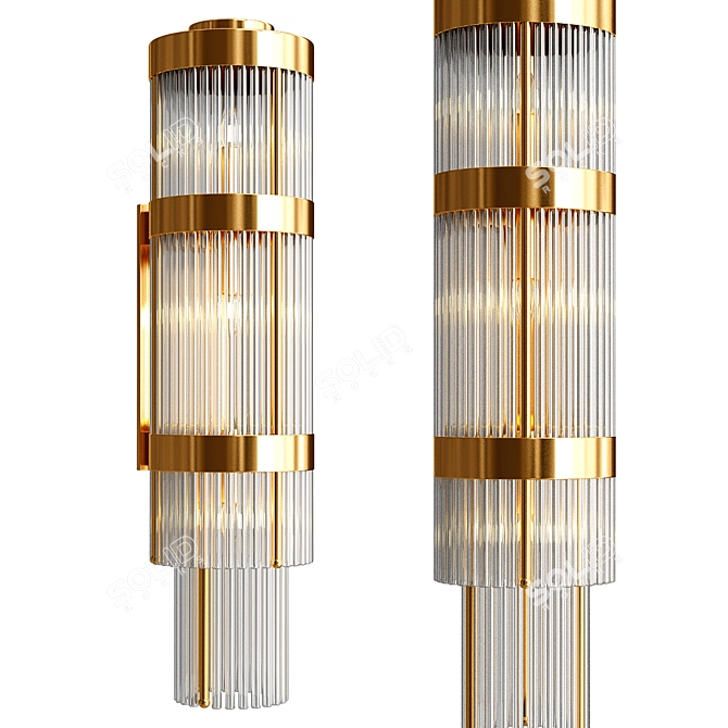 Elegant Janet Wall Sconce 3D model image 1