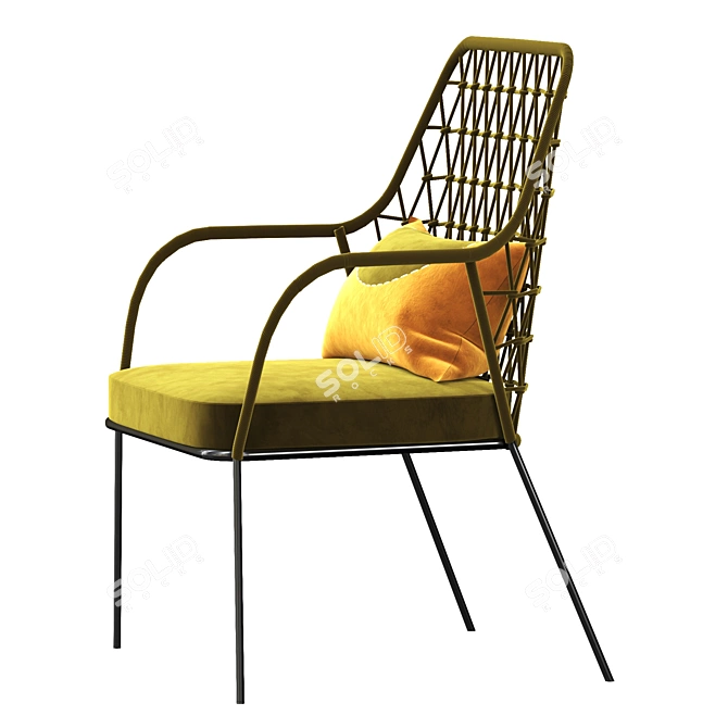 Panarea Lounge Chair: Stylish and Comfortable 3D model image 3