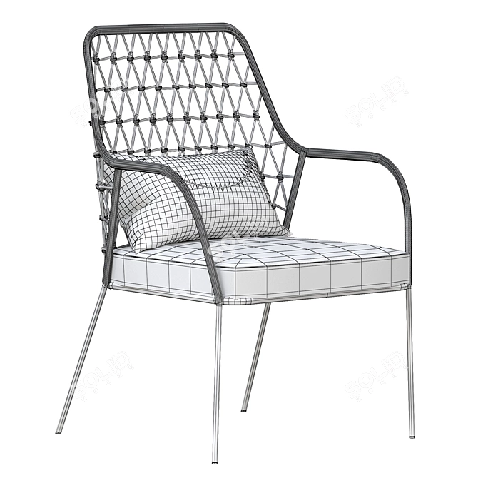 Panarea Lounge Chair: Stylish and Comfortable 3D model image 5
