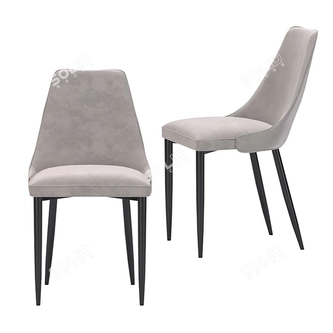 AERO Dining Group: NEVADA Table & LATTE Chairs 3D model image 2