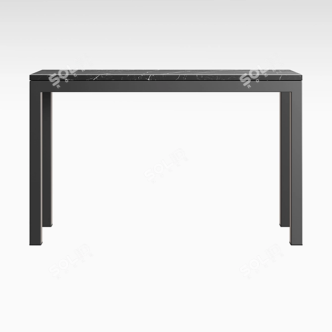 Sleek Black Marble Console: Timeless Design 3D model image 3