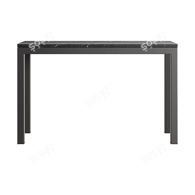 Sleek Black Marble Console: Timeless Design 3D model image 9