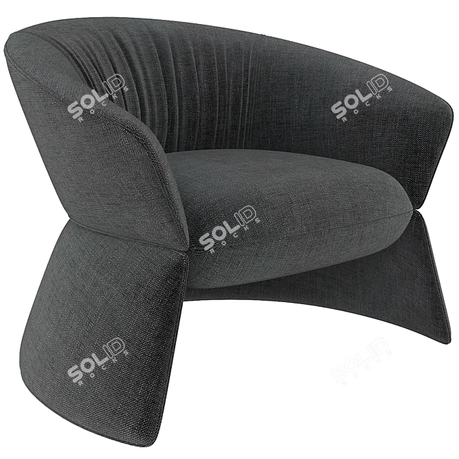 Modern Elegance: Swale High Armchair 3D model image 3