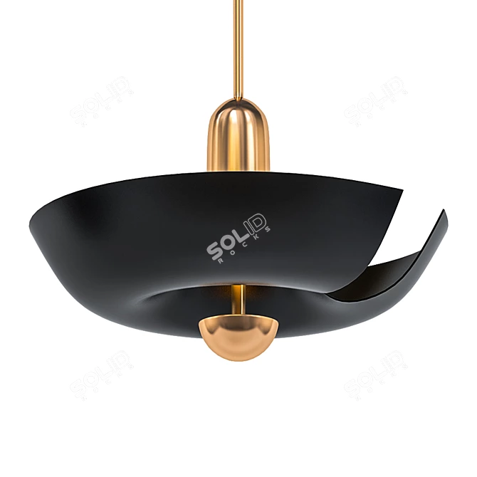 Elegant Cosmic Suspension Lamp 3D model image 1
