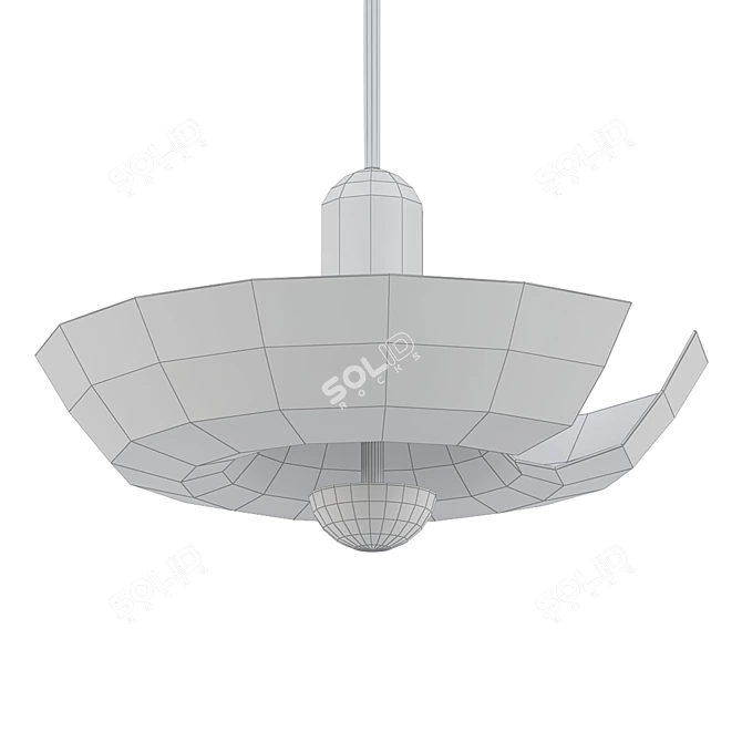Elegant Cosmic Suspension Lamp 3D model image 2