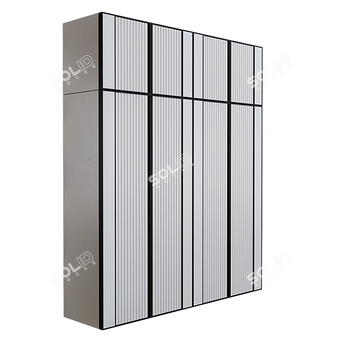 Sleek Illuminated Wardrobe 3D model image 1