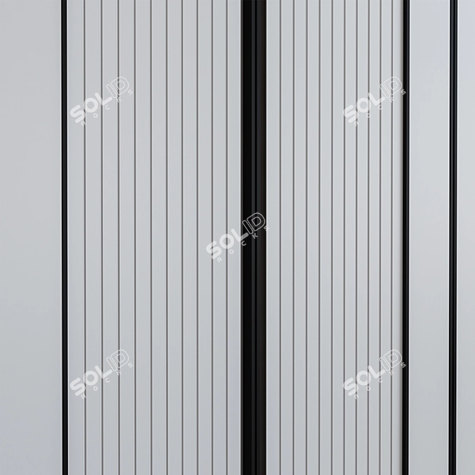 Sleek Illuminated Wardrobe 3D model image 3