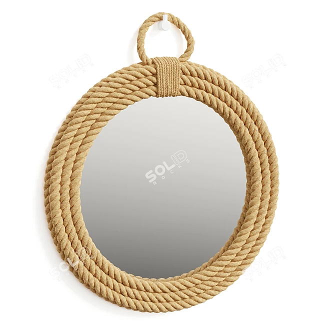 Nautical Woven Fiber Mirror 3D model image 1