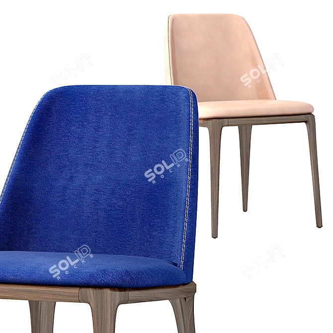 Elegant Grace Chair by Poliform 3D model image 2