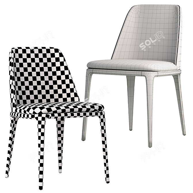 Elegant Grace Chair by Poliform 3D model image 3