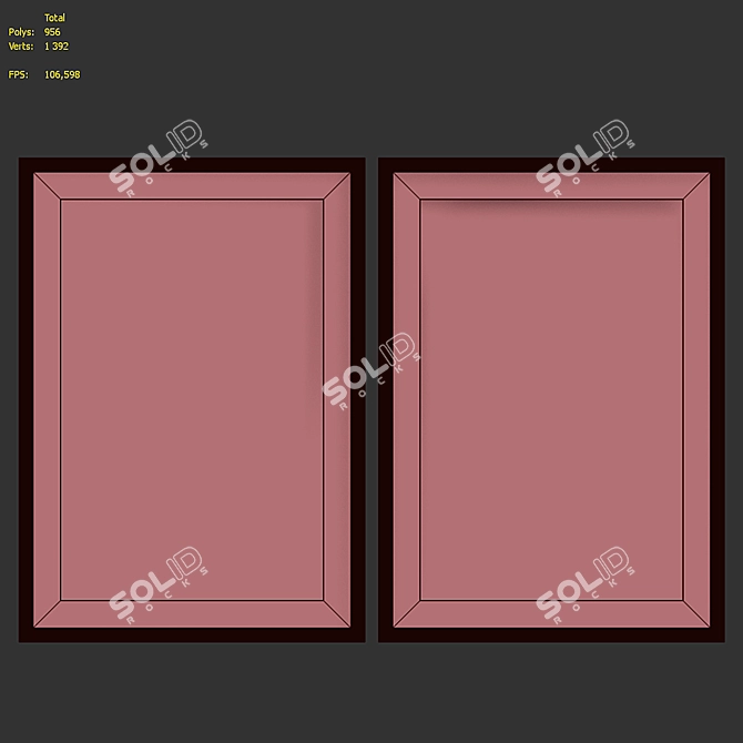 Modern Classic Picture Frame Set 3D model image 7