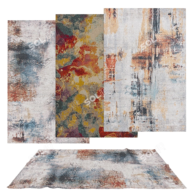 Versatile Set of 6 Rugs: V-Ray, Corona & More 3D model image 1