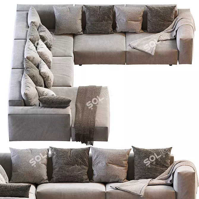 Hills_Sofa: Modern Design, Spacious Comfort 3D model image 2