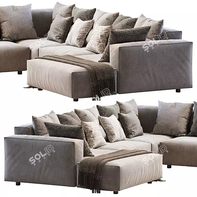 Hills_Sofa: Modern Design, Spacious Comfort 3D model image 4