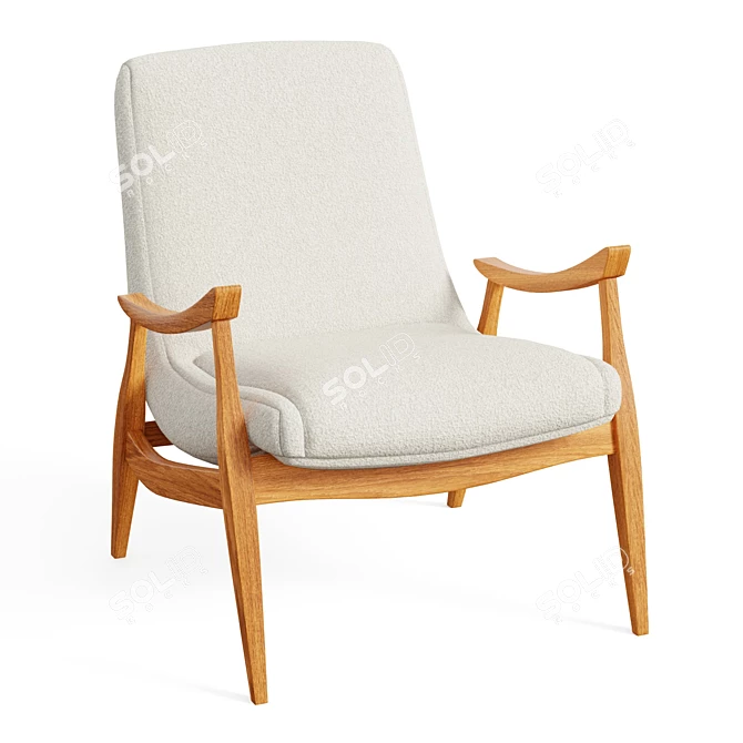 Cozy Shearling Marni Chair 3D model image 1