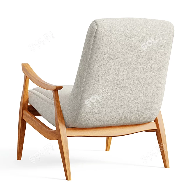 Cozy Shearling Marni Chair 3D model image 3