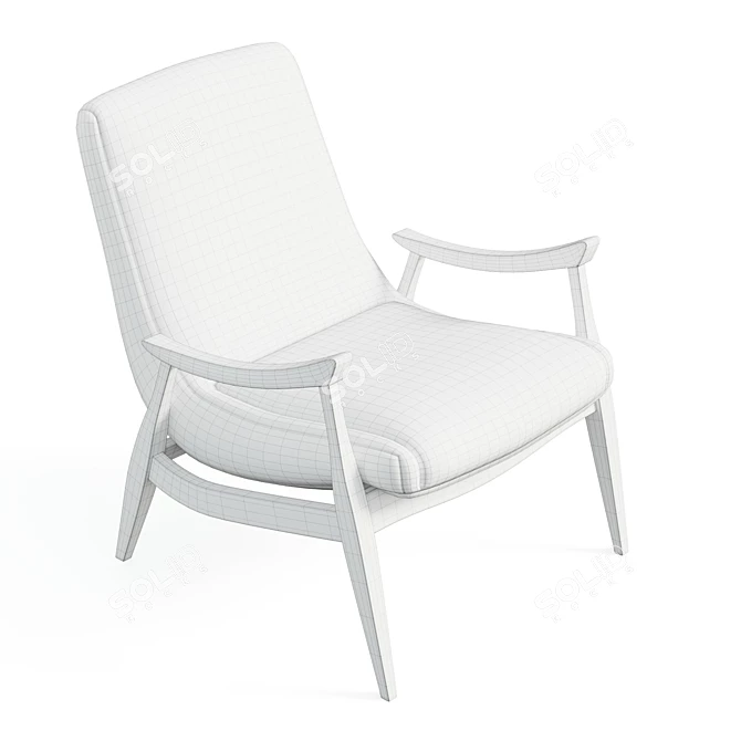 Cozy Shearling Marni Chair 3D model image 6