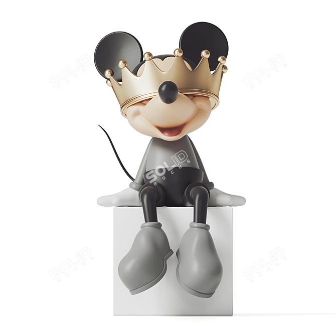 Vintage Mickey Mouse Figurine 3D model image 1