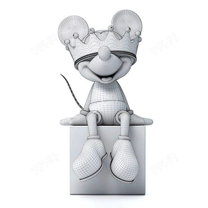 Vintage Mickey Mouse Figurine 3D model image 2