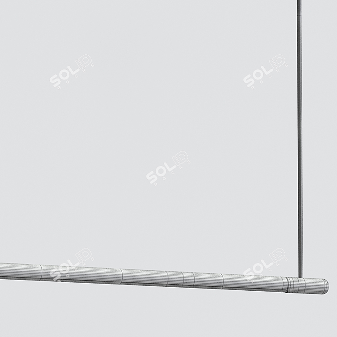 Sleek Slim Lamp: Perfect Lighting Solution 3D model image 2