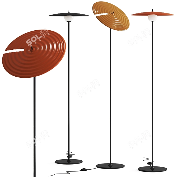 Elegant Symphony Floor Lamp 3D model image 1