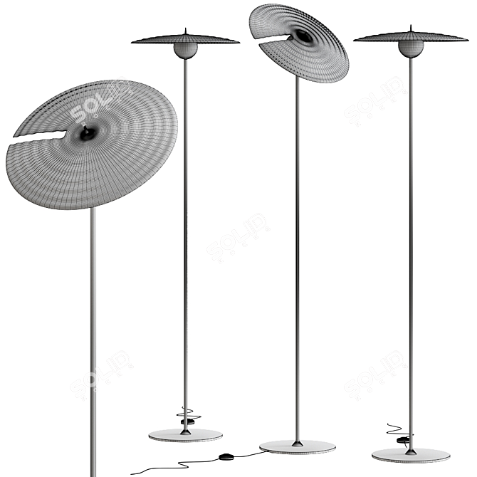 Elegant Symphony Floor Lamp 3D model image 2