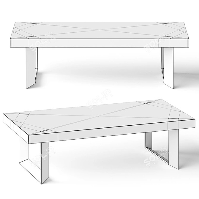 Streamline Ignado Coffee Table 3D model image 2