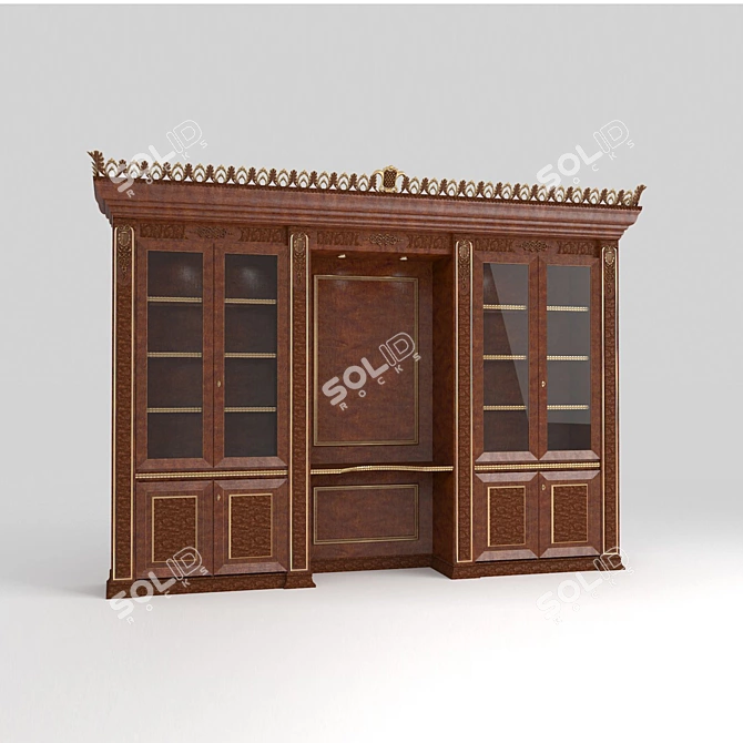 Rampoldi Opera Cabinet: Italian Elegance for Your Office 3D model image 1