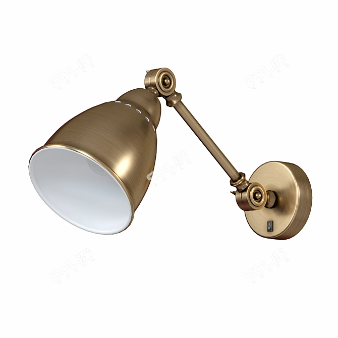 Elegant Wall Lamp with Switch - A2054AP 3D model image 4