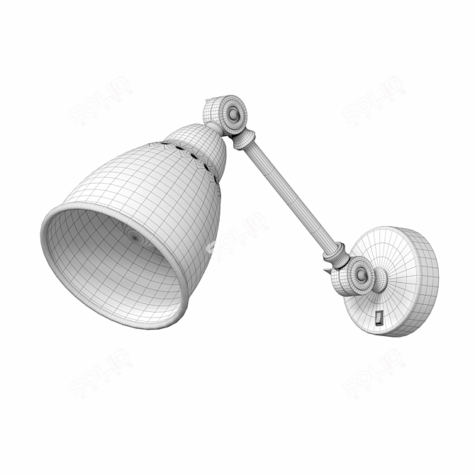 Elegant Wall Lamp with Switch - A2054AP 3D model image 6