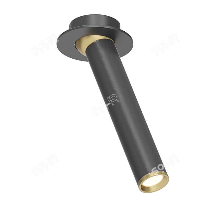 Lampatron ASP: Sleek Cylinder Spotlights with Brass Ball Mount 3D model image 3