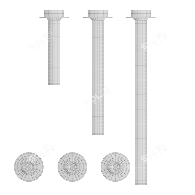 Lampatron ASP: Sleek Cylinder Spotlights with Brass Ball Mount 3D model image 5