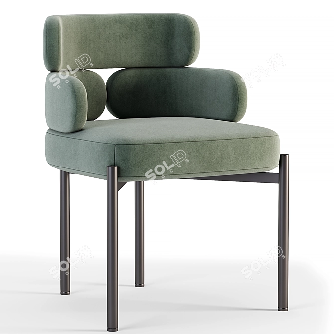 Elegant Sylvie Dining Chair 3D model image 1