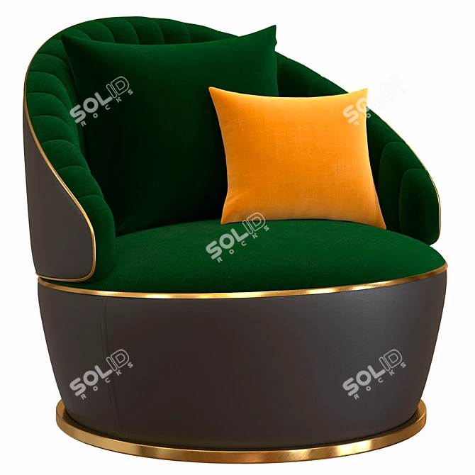 Contemporary Consonance Armchair: Luxury meets Function in Roche Bobois 3D model image 3