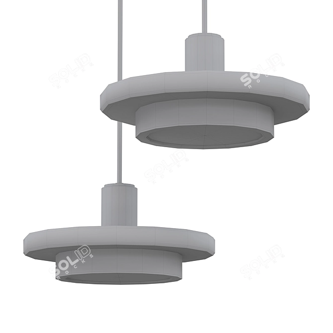 Elegant Calcite Pendant Light 3D model image 2