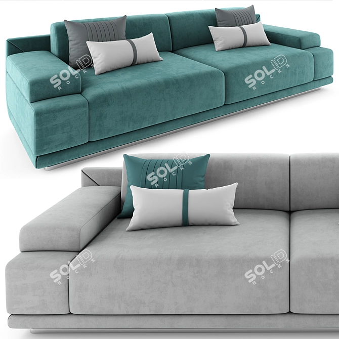 Mnoxet Design Sofa 006: Stylishly Designed and Highly Detailed 3D model image 3